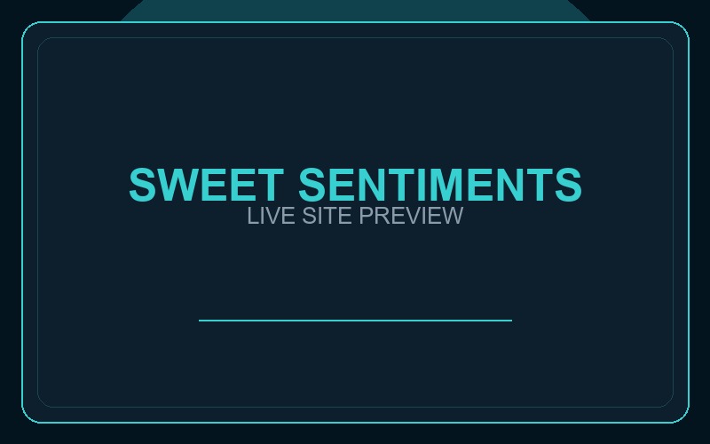 Sweet Sentiments live site preview